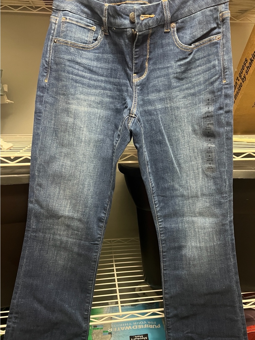 American Eagle Outfitters Women's Medium Blue Straight Leg Jeans